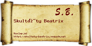 Skultéty Beatrix névjegykártya