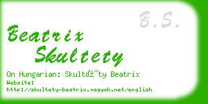 beatrix skultety business card